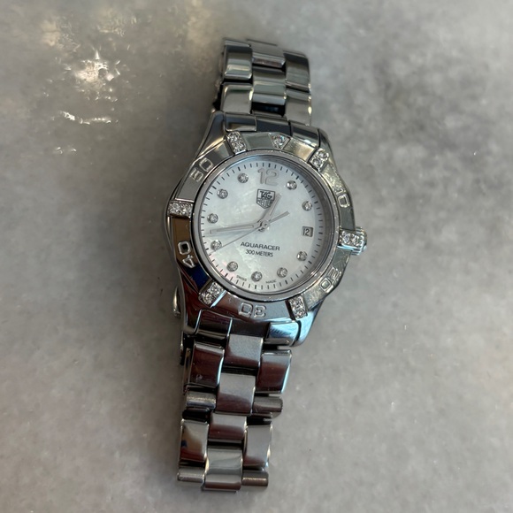 Tag Heuer Ladies Aquaracer 300 Diamond Mother of Pearl watch - Picture 4 of 7